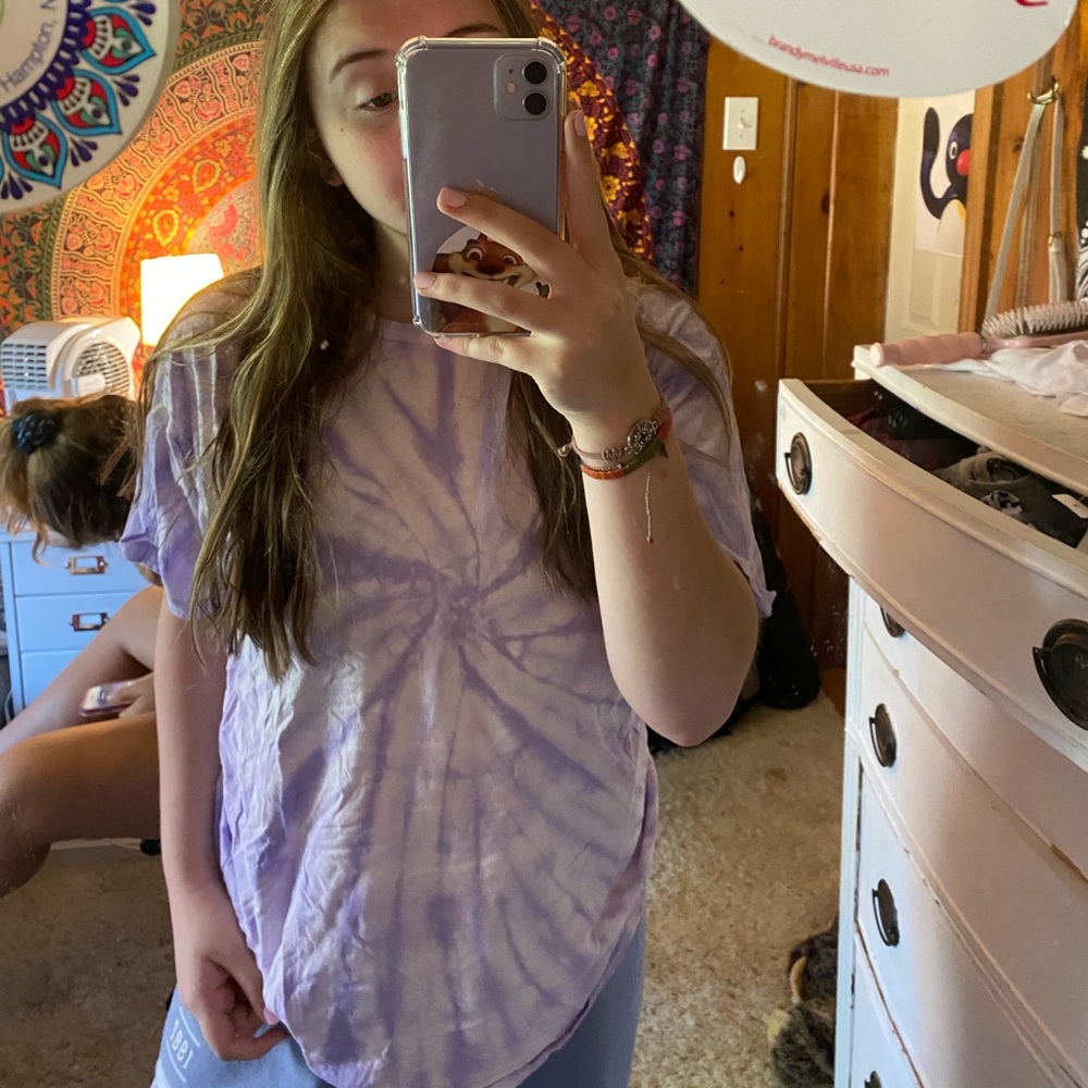 Purple tie dye tee - Picture 2 of 3